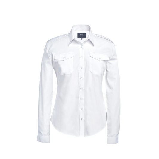 Pilot Blouse - Long Sleeve - 100% Cotton - Non Iron