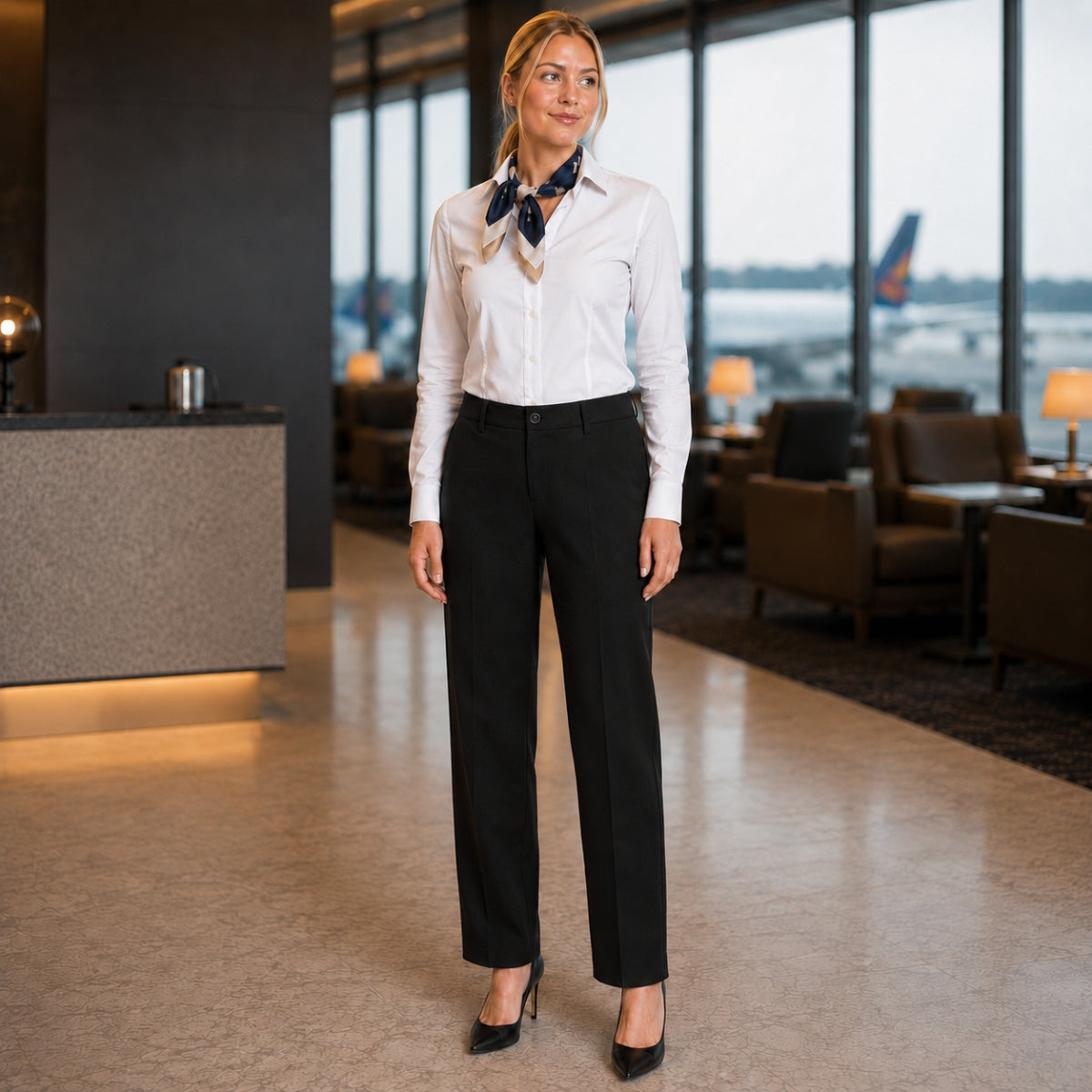 Women's Uniform Trousers Comfort Fit - Black