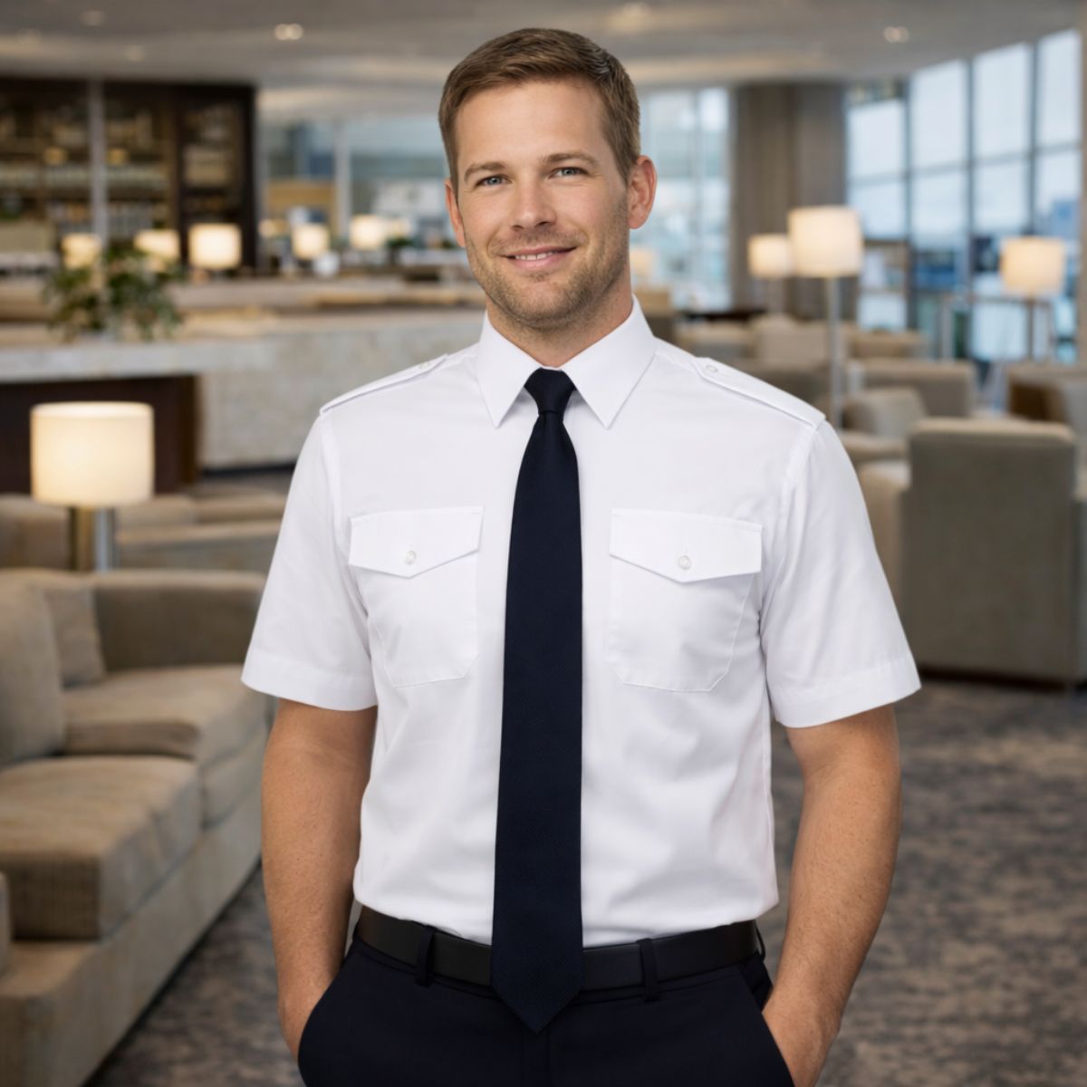 pilot dress shirts & CREW Store | Men's Pilot Shirt - Short Sleeve - 100% Cotton Ivory Rhinestone Sleeveless Bodycon The Classic Cut is UK prom dresses Size:00/XXS