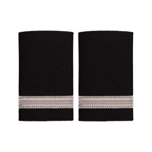 Epaulettes 1 bar Black Silver