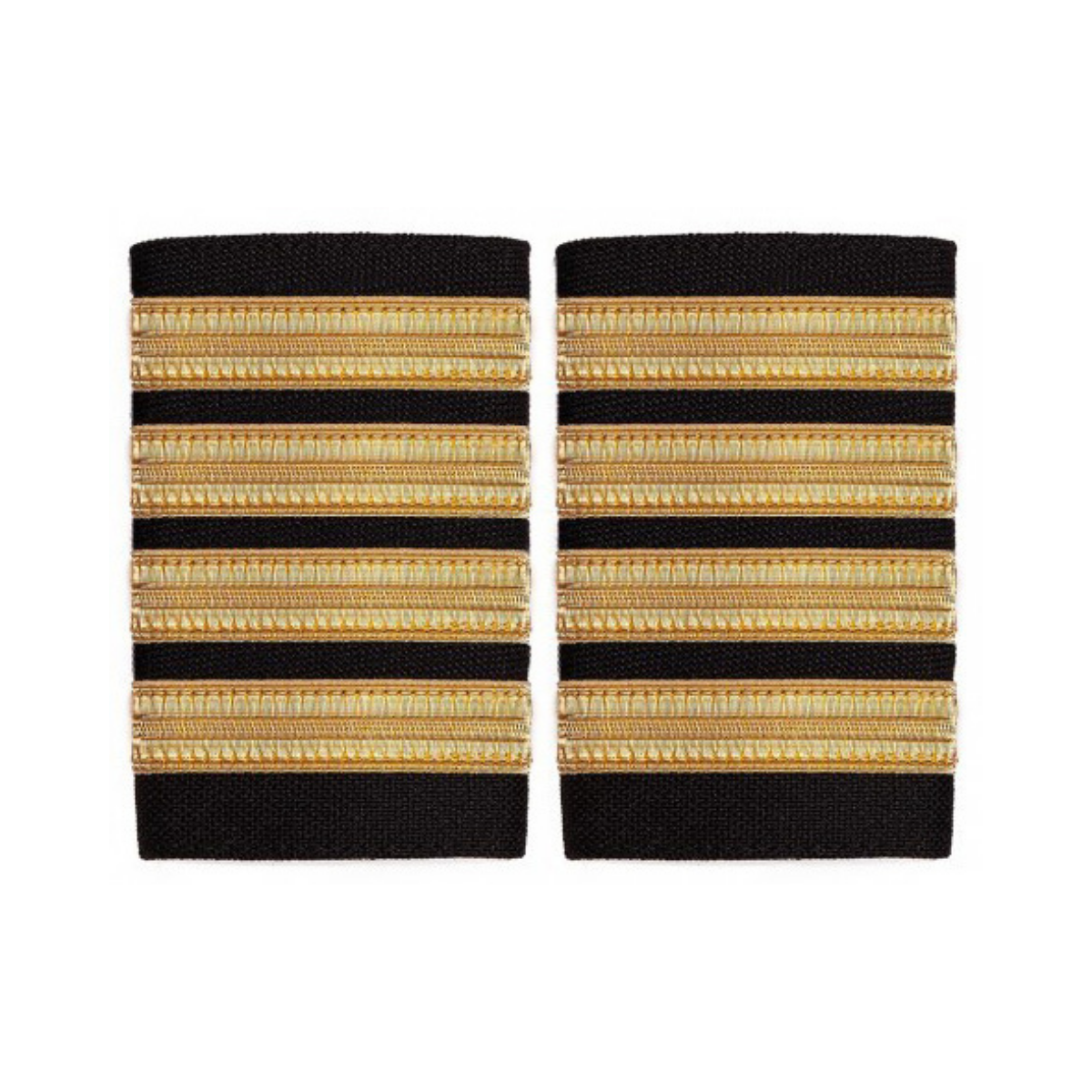 Epaulettes 4 bars Black Gold