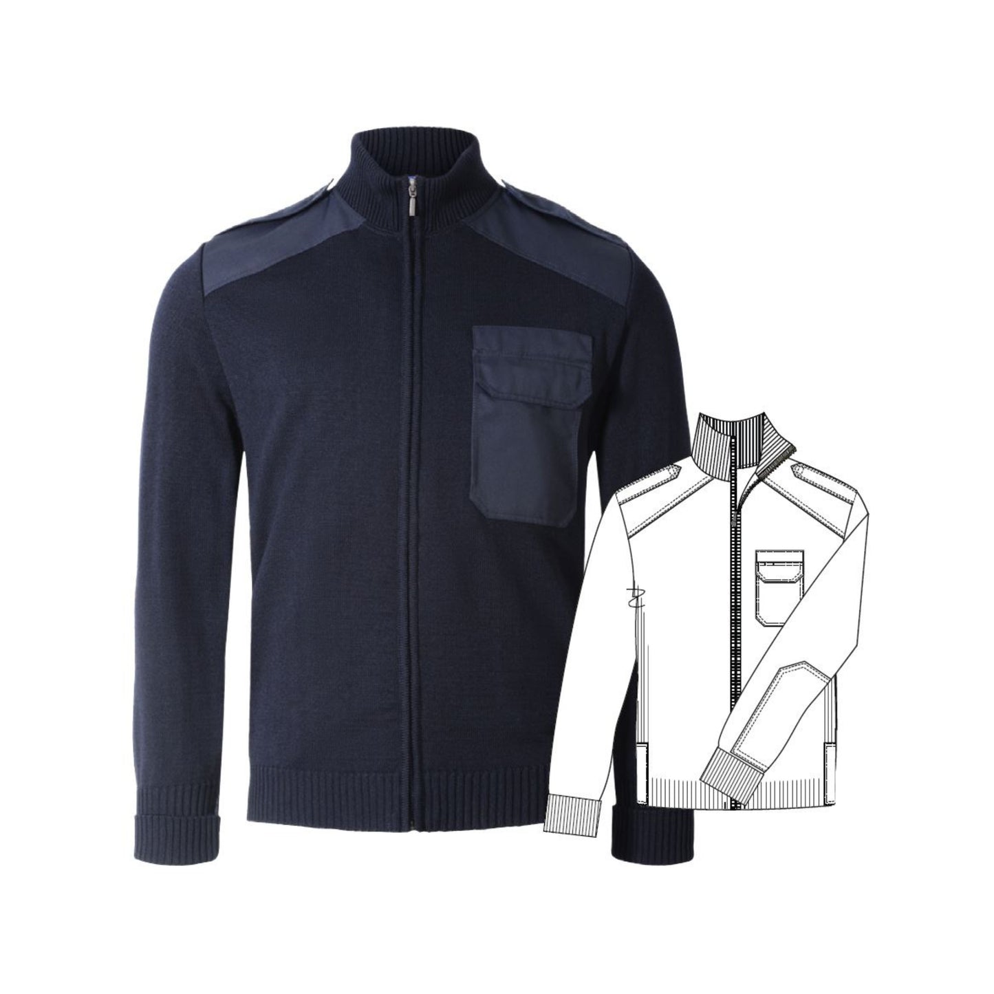 NATO Vest with shoulder straps and chest pocket