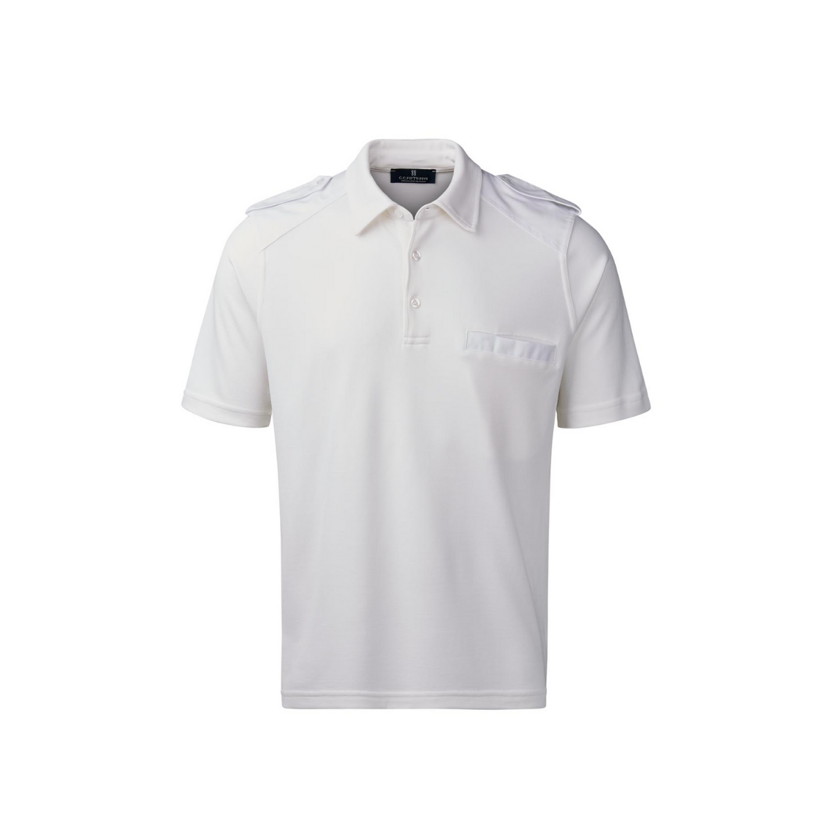 Black polo shirt with epaulettes cheap