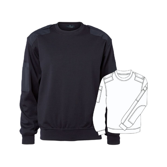 NATO O-neck pullover with shoulder straps for epaulettes