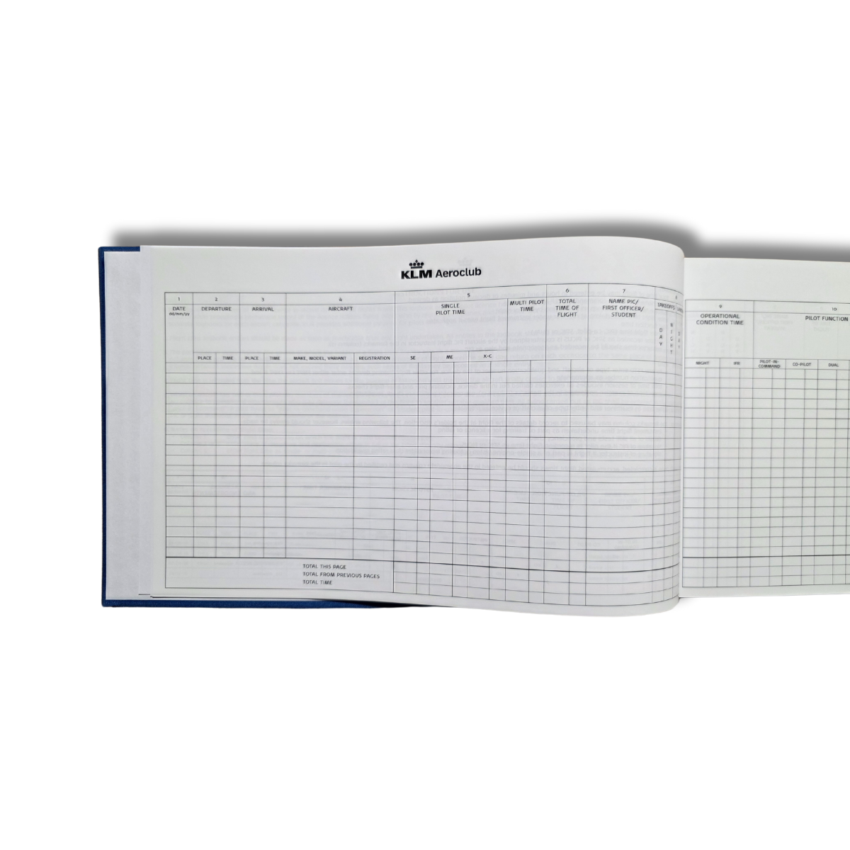 KLM Aeroclub - Hardcover Pilot Logbook