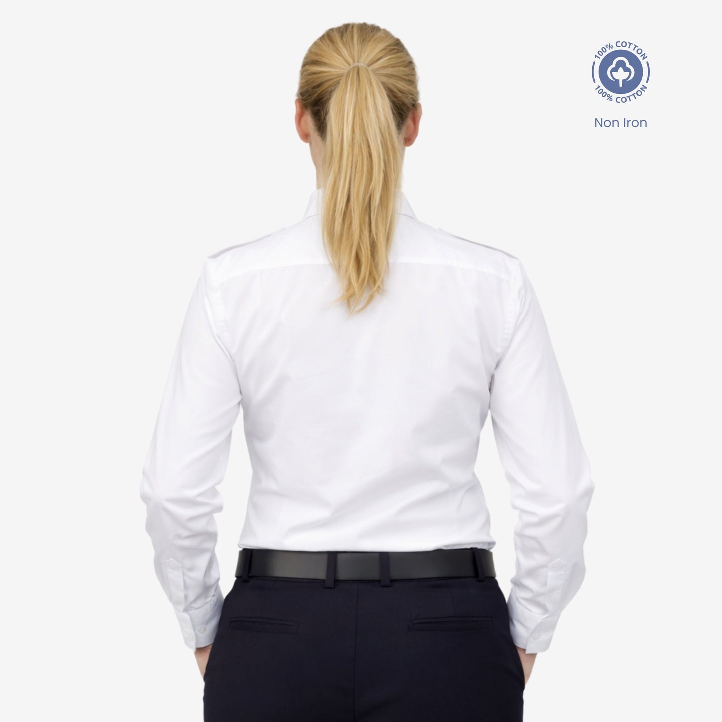 Pilot Blouse - Long Sleeve - 100% Cotton - Non Iron