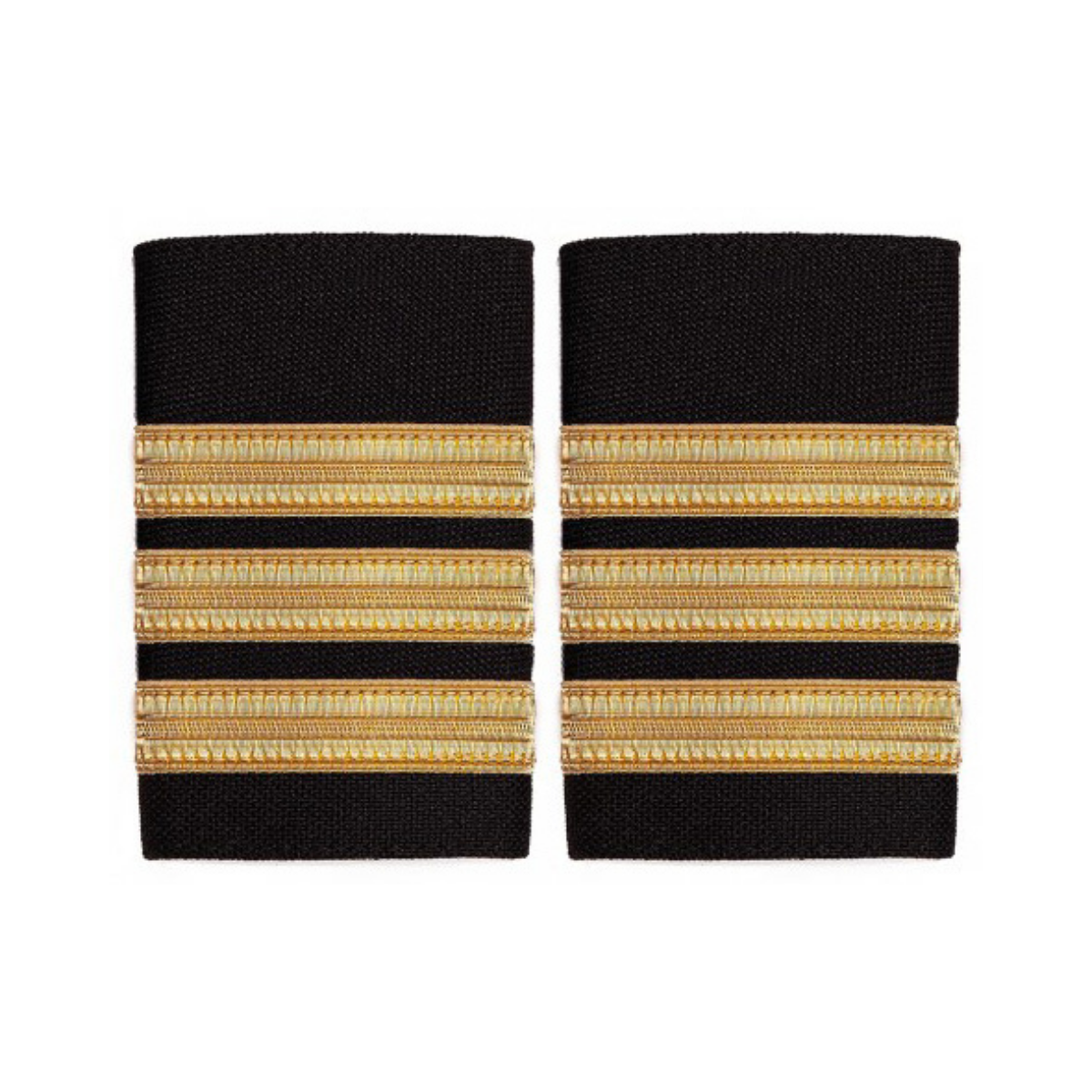 Epaulettes 3 bars Black Gold
