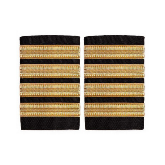 Epaulettes 4 bars Black Gold